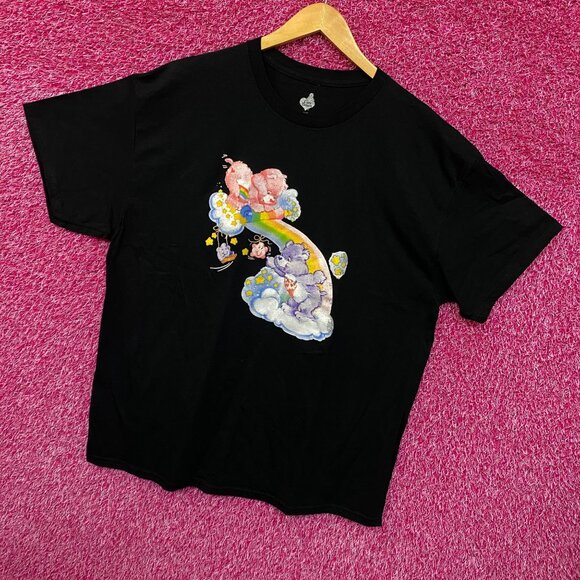 Care Bears Rainbow Rescue Cheer Bear Share Bear Movie Tee L - Picture 3 of 4
